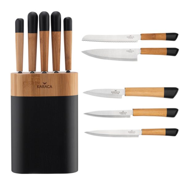 سرویس چاقو آشپزخانه 6 پارچه کاراجا مدل Maple